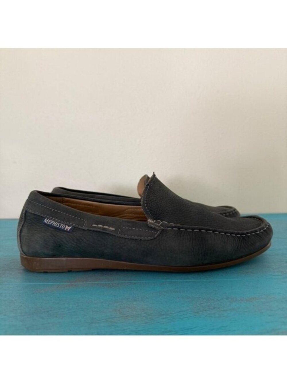 Mephisto Algoras Slip-Men's Shoes Graphite Suede Nubuck Size 8 US